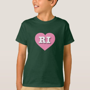 Rhode island Rosa Heart - I kärlek RI T-Shirt