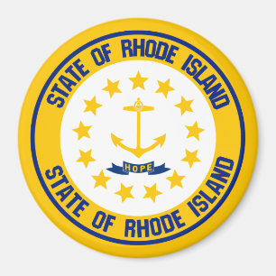 rhode island Round Emblem Magnet