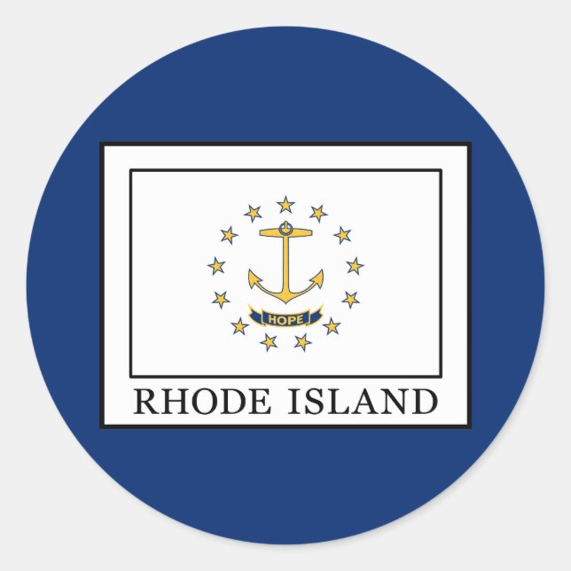 Rhode island runt klistermärke (Framsida)