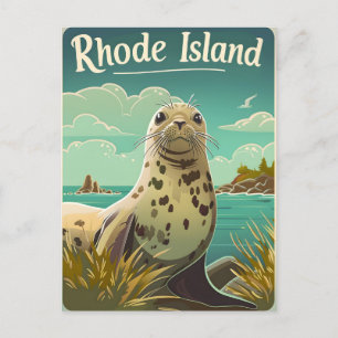 Rhode island Seal Vykort