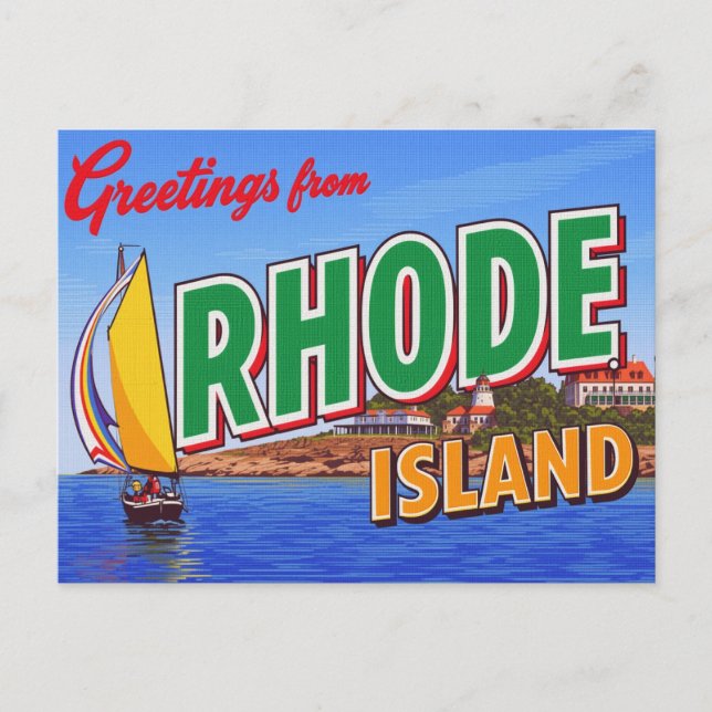 Rhode Island Segelbåtsherrgård Vykort (Framsida)