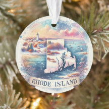 Rhode island Snowy Winter Julgran