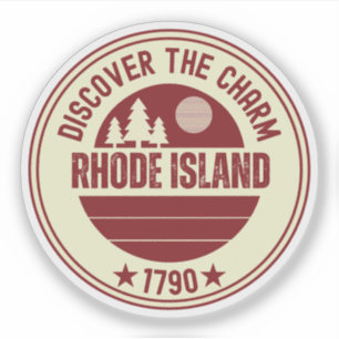 Rhode Island-souvenir - RI-statspresent Klistermärken