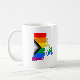 Rhode Island Stat Stolt LGBTQ Framsteg Stolt Kaffemugg