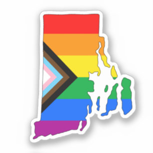 Rhode Island Stat Stolt LGBTQ Framsteg Stolt Klistermärken