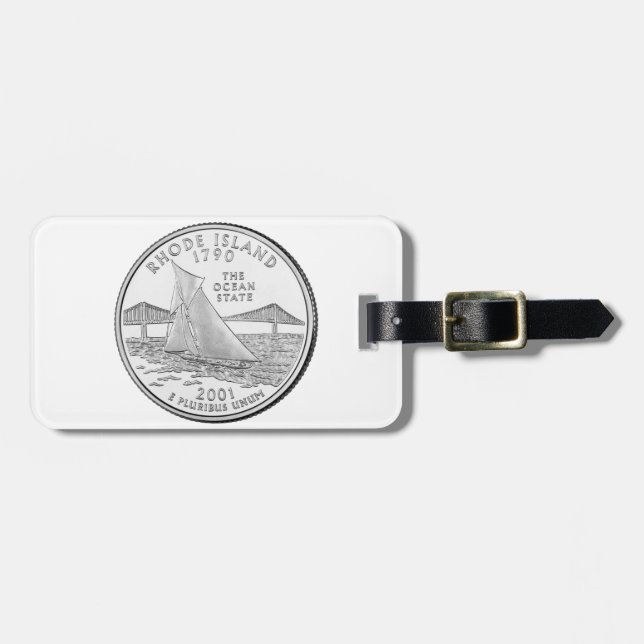 Rhode Island State Quarter Bagagebricka (Horisontell Framsida)