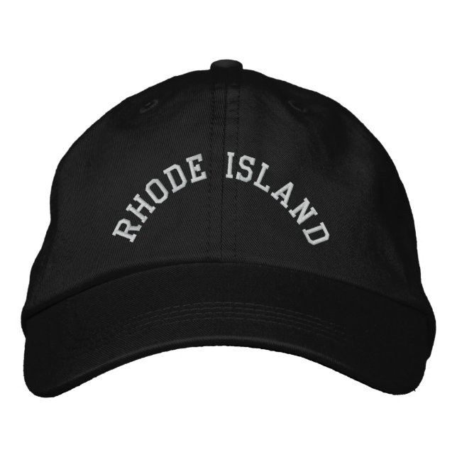 Rhode island-staten Embroired Broderad Keps (Framsida)