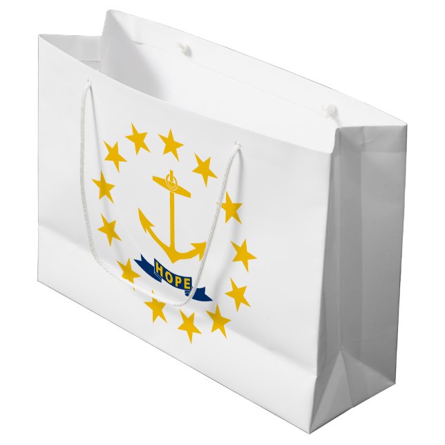 Rhode island Statlig flagga (Framsidan Vinklad)