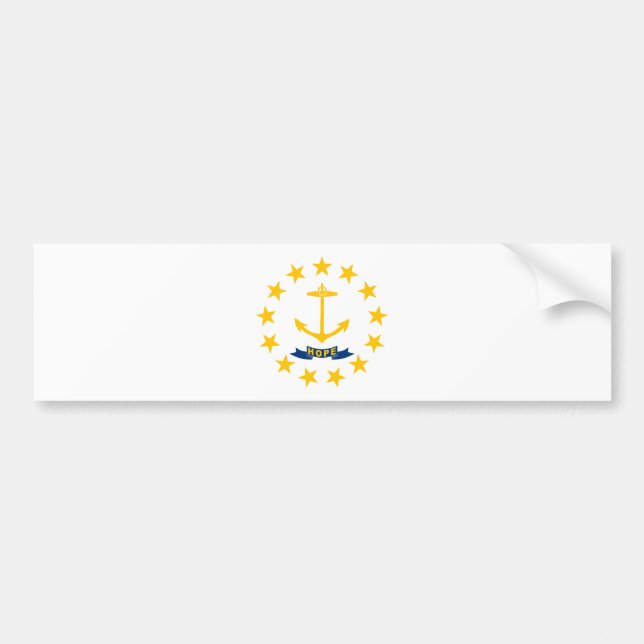 Rhode island Statlig flagga Bildekal (Framsidan)