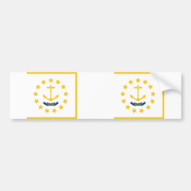 Rhode island statlig flagga bildekal (Framsidan)