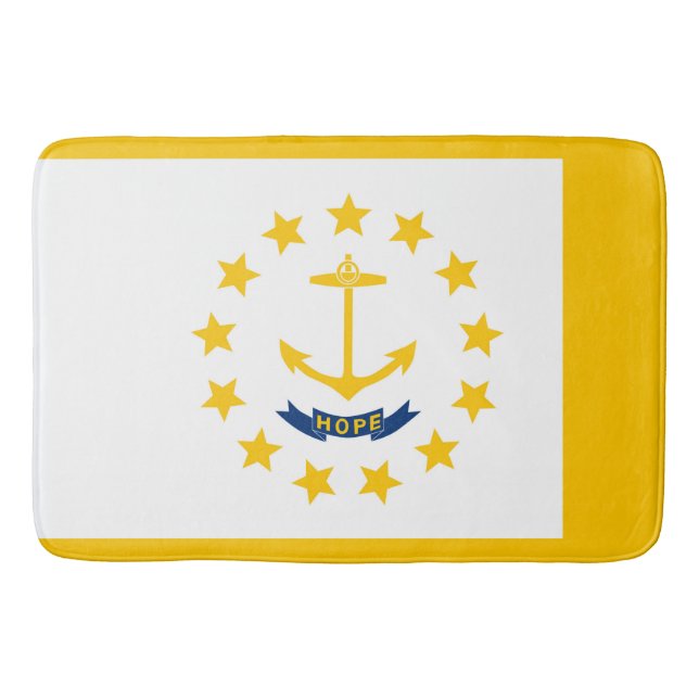 Rhode island Statlig flagga design Badrumsmatta (Framsidan)