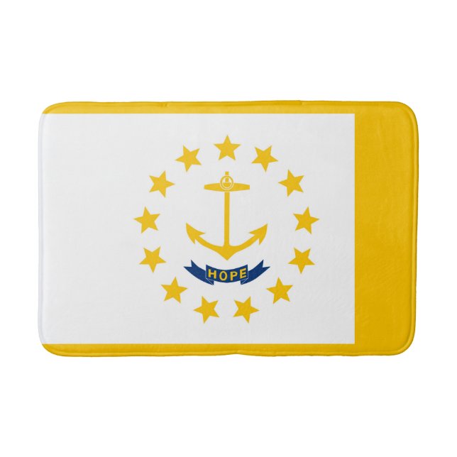 Rhode island Statlig flagga design Badrumsmatta (Framsidan)
