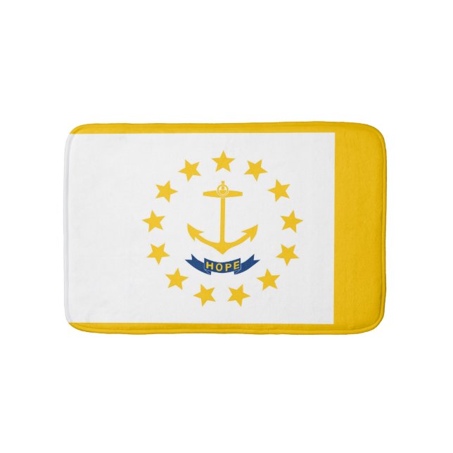 Rhode island Statlig flagga design Badrumsmatta (Framsidan)
