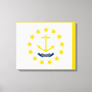 Rhode island Statlig flagga design Canvastryck