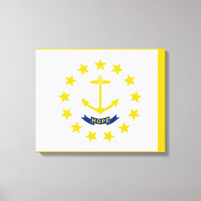 Rhode island Statlig flagga design Canvastryck (Framsida)