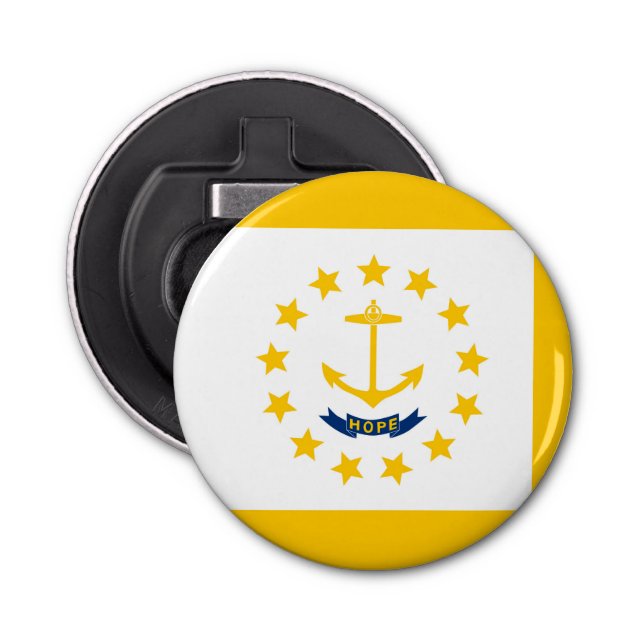 Rhode island Statlig flagga design Flasköppnare (Framsidan)