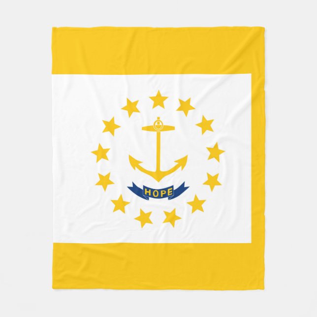 Rhode island Statlig flagga design Fleecefilt (Framsidan)