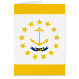 Rhode island Statlig flagga design Hälsningskort