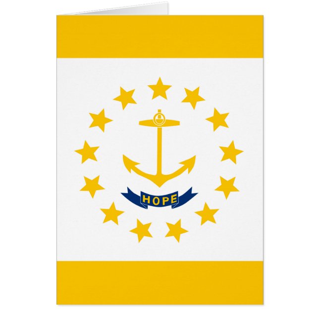 Rhode island Statlig flagga design Hälsningskort (Framsidan)