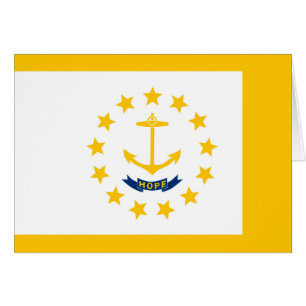 Rhode island Statlig flagga design Hälsningskort
