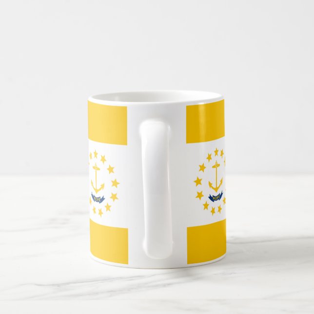 Rhode island Statlig flagga design Kaffemugg (Handtag)