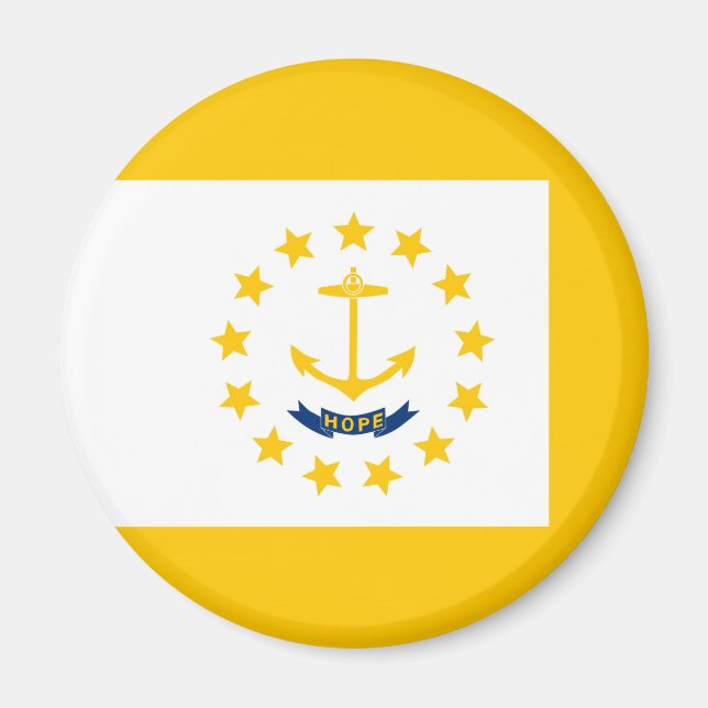 Rhode island Statlig flagga design Magnet (Framsidan)