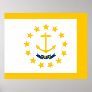 Rhode island Statlig flagga design Poster