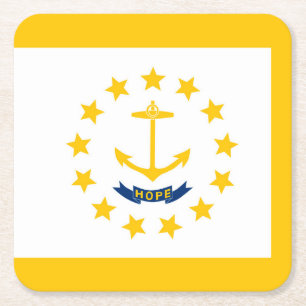 Rhode island Statlig flagga design Underlägg Papper Kvadrat