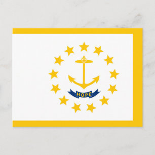 Rhode island Statlig flagga design Vykort
