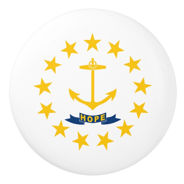 Rhode island Statlig flagga Knopp (Framsidan)