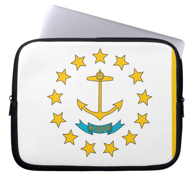 Rhode island Statlig flagga Laptop sleeve (Framsidan)