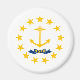 Rhode island Statlig flagga Magnet