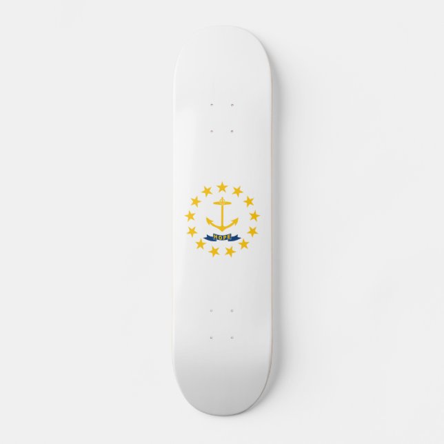 Rhode island Statlig flagga Mini Skateboard Bräda 18,5 Cm (Framsida)