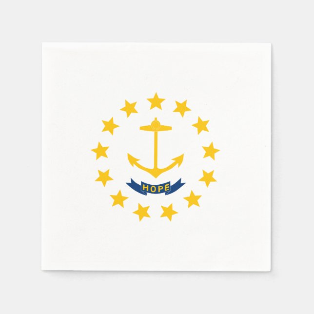 Rhode island Statlig flagga Pappersservett (Framsidan)