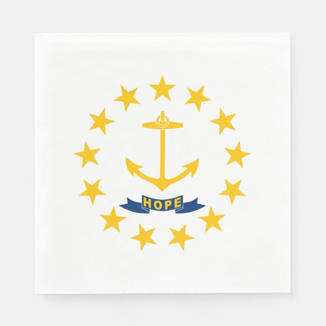Rhode island Statlig flagga Pappersservett (Framsidan)