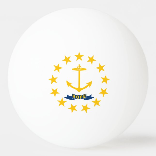 Rhode island Statlig flagga Pingisboll (Framsidan)