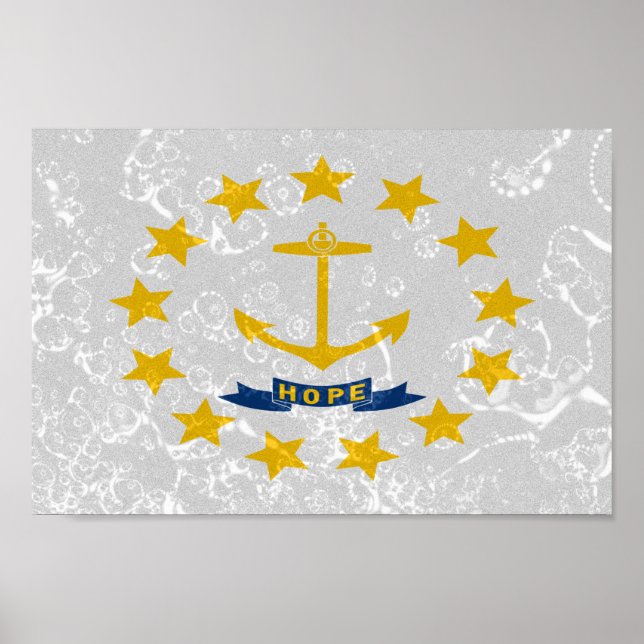 Rhode island Statlig flagga Poster (Framsidan)