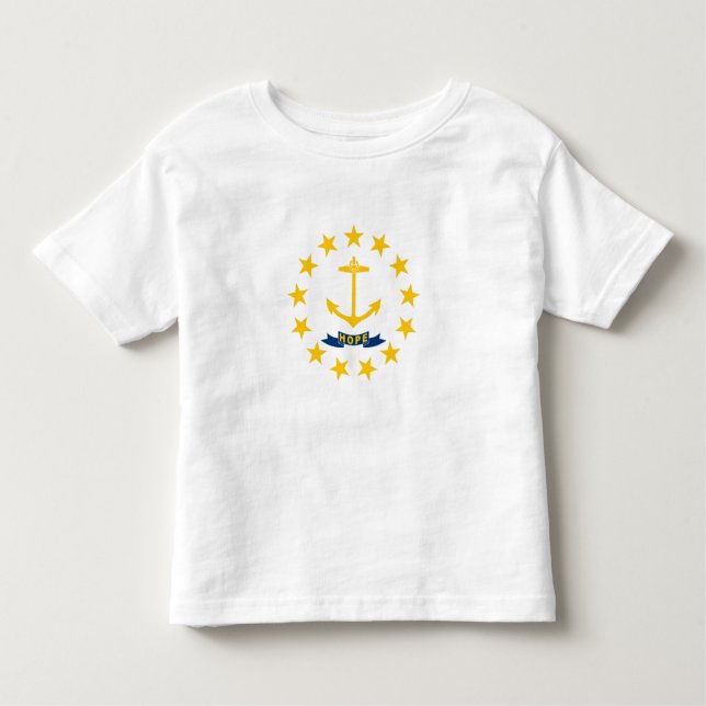 Rhode island Statlig flagga T Shirt (Framsida)