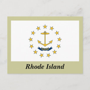 Rhode island Statlig flagga Vykort