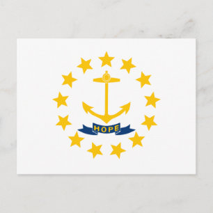 Rhode island Statlig flagga Vykort