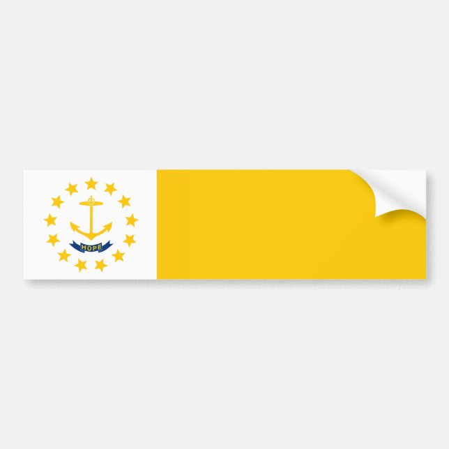 Rhode Island Statsflagga Design Bildekal (Framsidan)