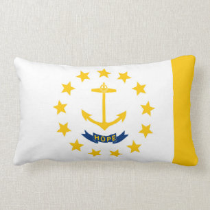 Rhode Island Statsflagga Design Lumbarkudde