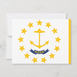 Rhode Island Statsflagga Little Rhody 13 Stjärnor Vykort