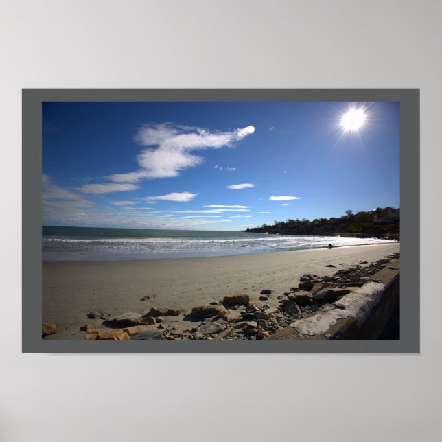 Rhode Island Strand Vattenscape Affisch (Framsidan)