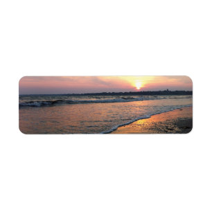 Rhode island Sunset Returadress Etikett