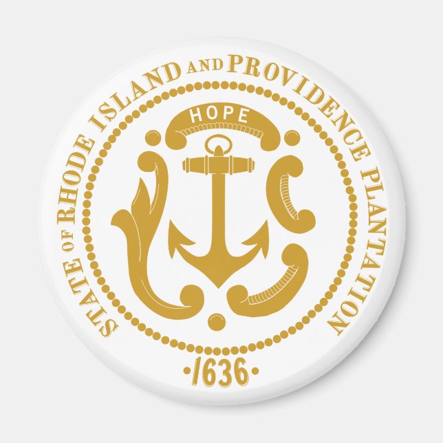 Rhode island-tecken magnet (Framsidan)
