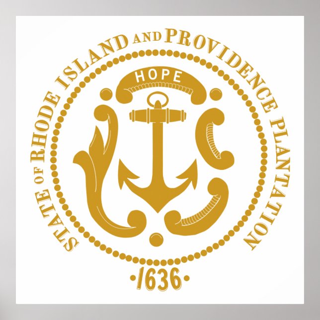 Rhode island-tecken poster (Framsidan)