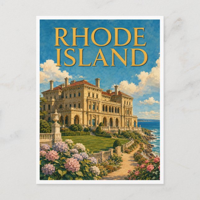 Rhode Island The Breakers GeoSaga Vykort (Framsida)
