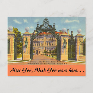 rhode island, The Breakers, Newport Vykort