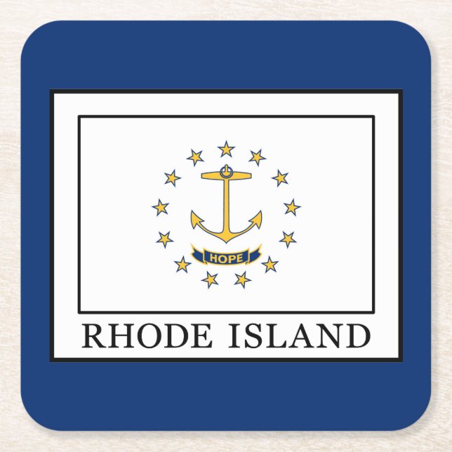 Rhode island underlägg papper kvadrat (Framsidan)